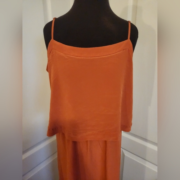 Orange Madewell Silk Dress Size 4 - Picture 2 of 12